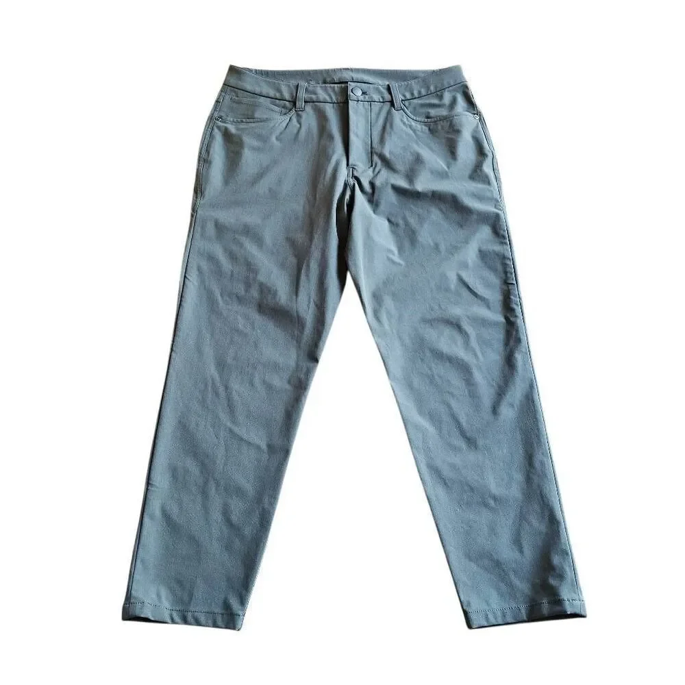 Lululemon mens Sz 31 graygeen ABC slim fit 5 pockets pants - Picture 3 of 8